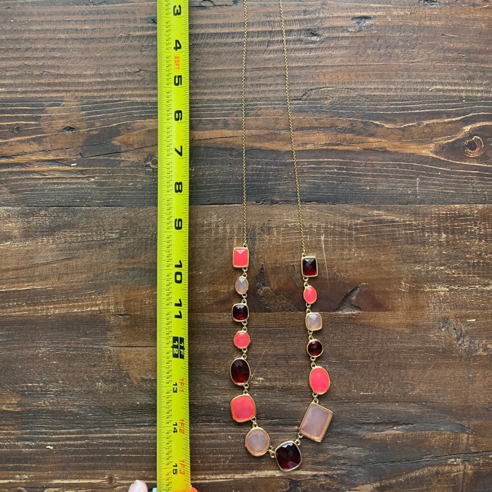 Long gold gem necklace - Picture 4 of 4